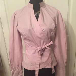 Lilac Cotton Wrap Shirt